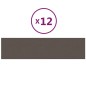 vidaXL Paneles de pared 12 uds tela gris taupe 60x15 cm 1,08 m² vidaXL Paneles de pared 12 uds tela gris taupe 60x15 cm 1,08 m²