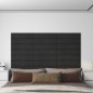 vidaXL Paneles de pared 12 uds terciopelo negro 60x15 cm 1,08 m²