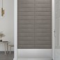 vidaXL Paneles de pared 12 uds terciopelo gris claro 60x15 cm 1,08 m² vidaXL Paneles de pared 12 uds terciopelo gris claro 60x15 cm 1,08 m²