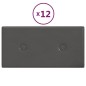 vidaXL Paneles de pared 12 uds cuero sintético gris 30x15 cm 0,54 m² vidaXL Paneles de pared 12 uds cuero sintético gris 30x15 cm 0,54 m²