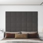 vidaXL Paneles de pared 12 uds tela gris oscuro 30x30 cm 1,08 m² vidaXL Paneles de pared 12 uds tela gris oscuro 30x30 cm 1,08 m²