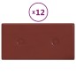 vidaXL Paneles pared 12 uds cuero sintético rojo tinto 30x15 cm 0,54m² vidaXL Paneles pared 12 uds cuero sintético rojo tinto 30x15 cm 0,54m²