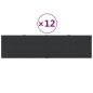 vidaXL Paneles de pared 12 uds tela negro 60x15 cm 1,08 m² vidaXL Paneles de pared 12 uds tela negro 60x15 cm 1,08 m²