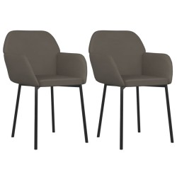 vidaXL Sillas de comedor 2 unidades terciopelo gris oscuro