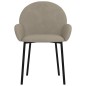 vidaXL Sillas de comedor 2 unidades terciopelo gris claro