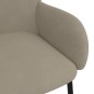 vidaXL Sillas de comedor 2 unidades terciopelo gris claro