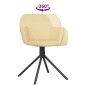 vidaXL Sillas de comedor giratorias 2 uds terciopelo crema vidaXL Sillas de comedor giratorias 2 uds terciopelo crema