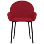 vidaXL Sillas de comedor 2 unidades terciopelo rojo tinto vidaXL Sillas de comedor 2 unidades terciopelo rojo tinto