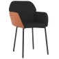 vidaXL Sillas de comedor 2 unidades cuero sintético y tela negro vidaXL Sillas de comedor 2 unidades cuero sintético y tela negro