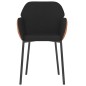 vidaXL Sillas de comedor 2 unidades cuero sintético y tela negro vidaXL Sillas de comedor 2 unidades cuero sintético y tela negro