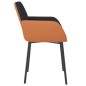 vidaXL Sillas de comedor 2 unidades cuero sintético y tela negro vidaXL Sillas de comedor 2 unidades cuero sintético y tela negro
