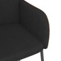 vidaXL Sillas de comedor 2 unidades cuero sintético y tela negro vidaXL Sillas de comedor 2 unidades cuero sintético y tela negro