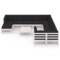vidaXL Set de muebles de jardín 11 pzas con cojines madera pino blanco vidaXL Set de muebles de jardín 11 pzas con cojines madera pino blanco