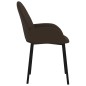 vidaXL Sillas de comedor 2 unidades cuero sintético marrón