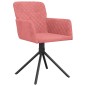 vidaXL Sillas de comedor giratorias 2 unidades terciopelo rosa vidaXL Sillas de comedor giratorias 2 unidades terciopelo rosa
