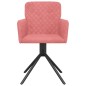 vidaXL Sillas de comedor giratorias 2 unidades terciopelo rosa vidaXL Sillas de comedor giratorias 2 unidades terciopelo rosa