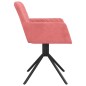 vidaXL Sillas de comedor giratorias 2 unidades terciopelo rosa vidaXL Sillas de comedor giratorias 2 unidades terciopelo rosa