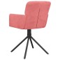 vidaXL Sillas de comedor giratorias 2 unidades terciopelo rosa vidaXL Sillas de comedor giratorias 2 unidades terciopelo rosa