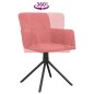 vidaXL Sillas de comedor giratorias 2 unidades terciopelo rosa vidaXL Sillas de comedor giratorias 2 unidades terciopelo rosa
