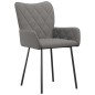 vidaXL Sillas de comedor giratorias 2 unidades tela gris claro