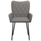 vidaXL Sillas de comedor giratorias 2 unidades tela gris claro