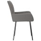 vidaXL Sillas de comedor giratorias 2 unidades tela gris claro
