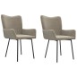 vidaXL Sillas de comedor 2 unidades terciopelo gris claro vidaXL Sillas de comedor 2 unidades terciopelo gris claro