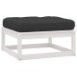 vidaXL Set de muebles de jardín 11 pzas con cojines madera pino blanco vidaXL Set de muebles de jardín 11 pzas con cojines madera pino blanco