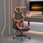 vidaXL Silla gaming masaje y reposapiés cuero sintético negro naranja vidaXL Silla gaming masaje y reposapiés cuero sintético negro naranja