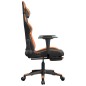 vidaXL Silla gaming masaje y reposapiés cuero sintético negro naranja vidaXL Silla gaming masaje y reposapiés cuero sintético negro naranja