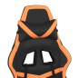 vidaXL Silla gaming masaje y reposapiés cuero sintético negro naranja vidaXL Silla gaming masaje y reposapiés cuero sintético negro naranja