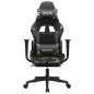 vidaXL Silla gaming masaje reposapiés cuero sintético negro camuflaje vidaXL Silla gaming masaje reposapiés cuero sintético negro camuflaje