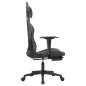 vidaXL Silla gaming masaje reposapiés cuero sintético negro camuflaje vidaXL Silla gaming masaje reposapiés cuero sintético negro camuflaje