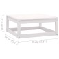 vidaXL Set de muebles de jardín 11 pzas con cojines madera pino blanco vidaXL Set de muebles de jardín 11 pzas con cojines madera pino blanco