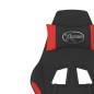 vidaXL Silla gaming de masaje con reposapiés tela negro y rojo vidaXL Silla gaming de masaje con reposapiés tela negro y rojo