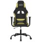vidaXL Silla gaming de masaje tela negro y verde claro vidaXL Silla gaming de masaje tela negro y verde claro