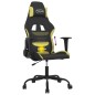 vidaXL Silla gaming de masaje tela negro y verde claro vidaXL Silla gaming de masaje tela negro y verde claro