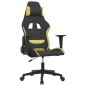 vidaXL Silla gaming de masaje tela negro y verde claro vidaXL Silla gaming de masaje tela negro y verde claro