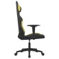 vidaXL Silla gaming de masaje tela negro y verde claro vidaXL Silla gaming de masaje tela negro y verde claro