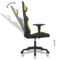 vidaXL Silla gaming de masaje tela negro y verde claro vidaXL Silla gaming de masaje tela negro y verde claro