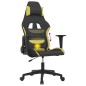 vidaXL Silla gaming de masaje tela negro y verde claro vidaXL Silla gaming de masaje tela negro y verde claro
