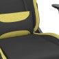 vidaXL Silla gaming de masaje tela negro y verde claro vidaXL Silla gaming de masaje tela negro y verde claro
