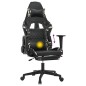vidaXL Silla gaming masaje reposapiés cuero sintético negro camuflaje vidaXL Silla gaming masaje reposapiés cuero sintético negro camuflaje