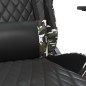 vidaXL Silla gaming masaje reposapiés cuero sintético negro camuflaje vidaXL Silla gaming masaje reposapiés cuero sintético negro camuflaje