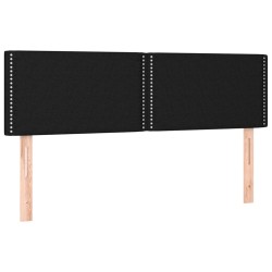 vidaXL Cabeceros 2 unidades tela negro 72x5x78/88 cm