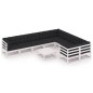 vidaXL Set de muebles de jardín 10 pzas con cojines madera pino blanco vidaXL Set de muebles de jardín 10 pzas con cojines madera pino blanco