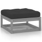 vidaXL Set de muebles de jardín 11 pzas con cojines madera pino gris vidaXL Set de muebles de jardín 11 pzas con cojines madera pino gris