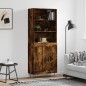 vidaXL Aparador alto madera contrachapada roble ahumado 69,5x34x180 cm vidaXL Aparador alto madera contrachapada roble ahumado 69,5x34x180 cm
