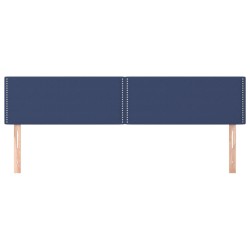 vidaXL Cabeceros 2 unidades de tela azul 90x5x78/88 cm