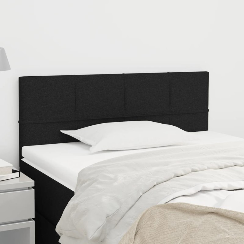 vidaXL Cabecero de tela negro 100x5x78/88 cm vidaXL Cabecero de tela negro 100x5x78/88 cm